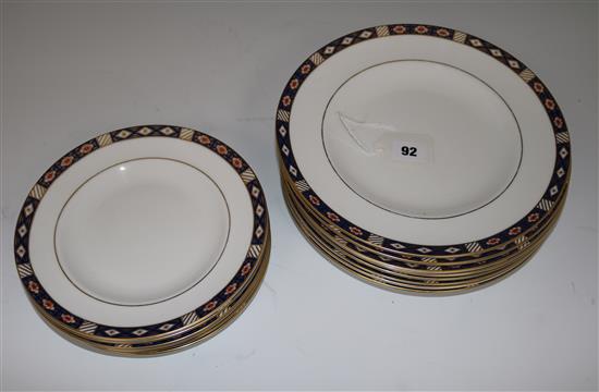 A Royal Crown Derby Kedleston part dinner service (sixteen pieces)